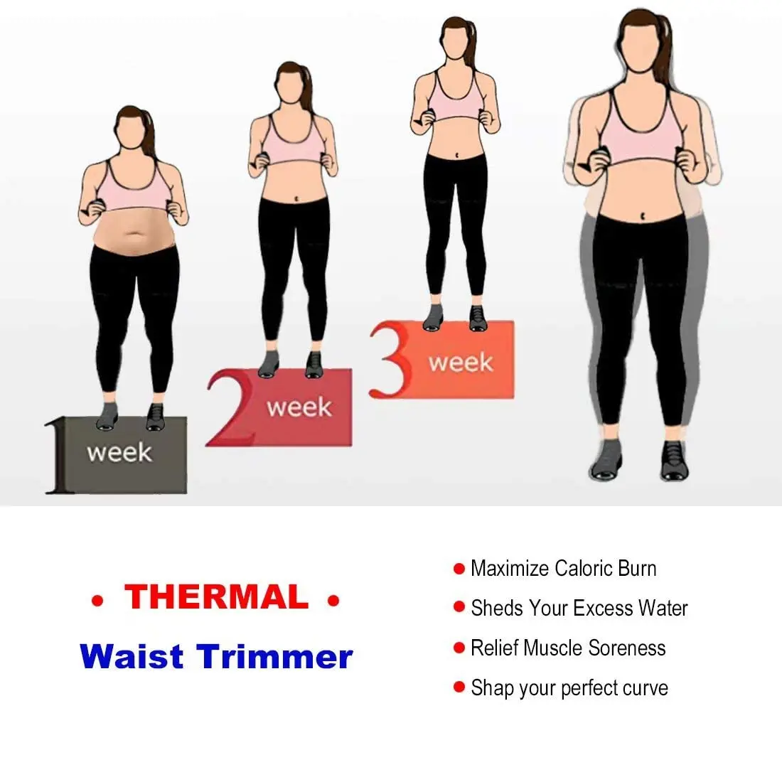 HOPLYNN Neoprene Sweat Waist Trainer Corset for Women | Body Shaping & Tummy Control - view 6
