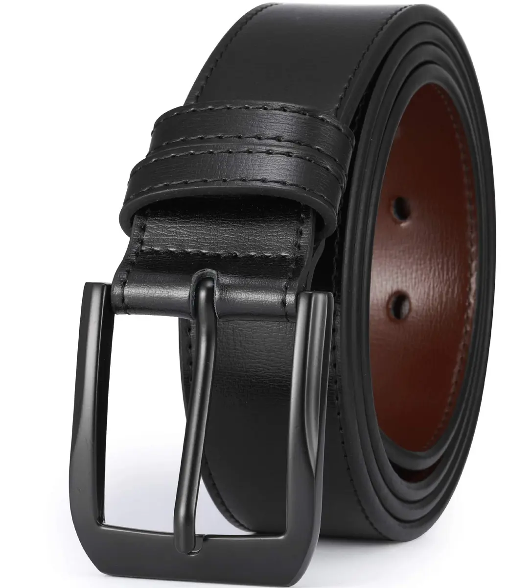 beltox fine Men’s Casual Leather Jeans Belt 1.5” Wide | Genuine Leather, Alloy Buckle, 47-48 - main product image