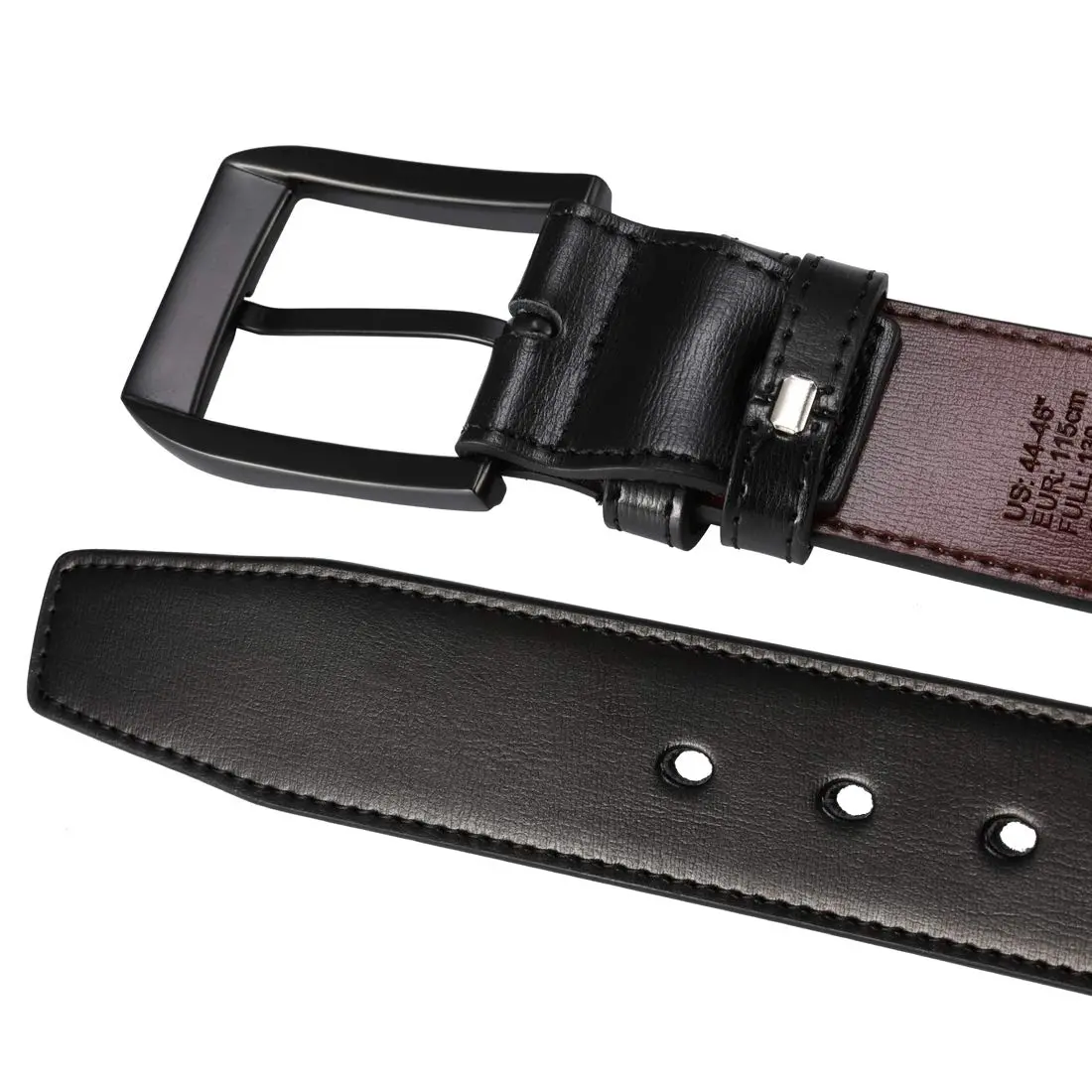 beltox fine Men’s Casual Leather Jeans Belt 1.5” Wide | Genuine Leather, Alloy Buckle, 47-48 - view 4