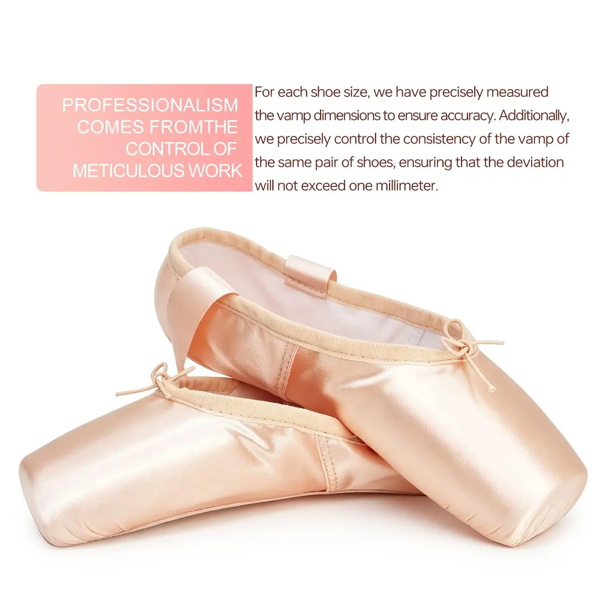 IJONDA Adult Ballet Pointe Dance Shoes Practice Slippers for Girls Women Size 2 Pink | Professional Dance Footwear - view 4