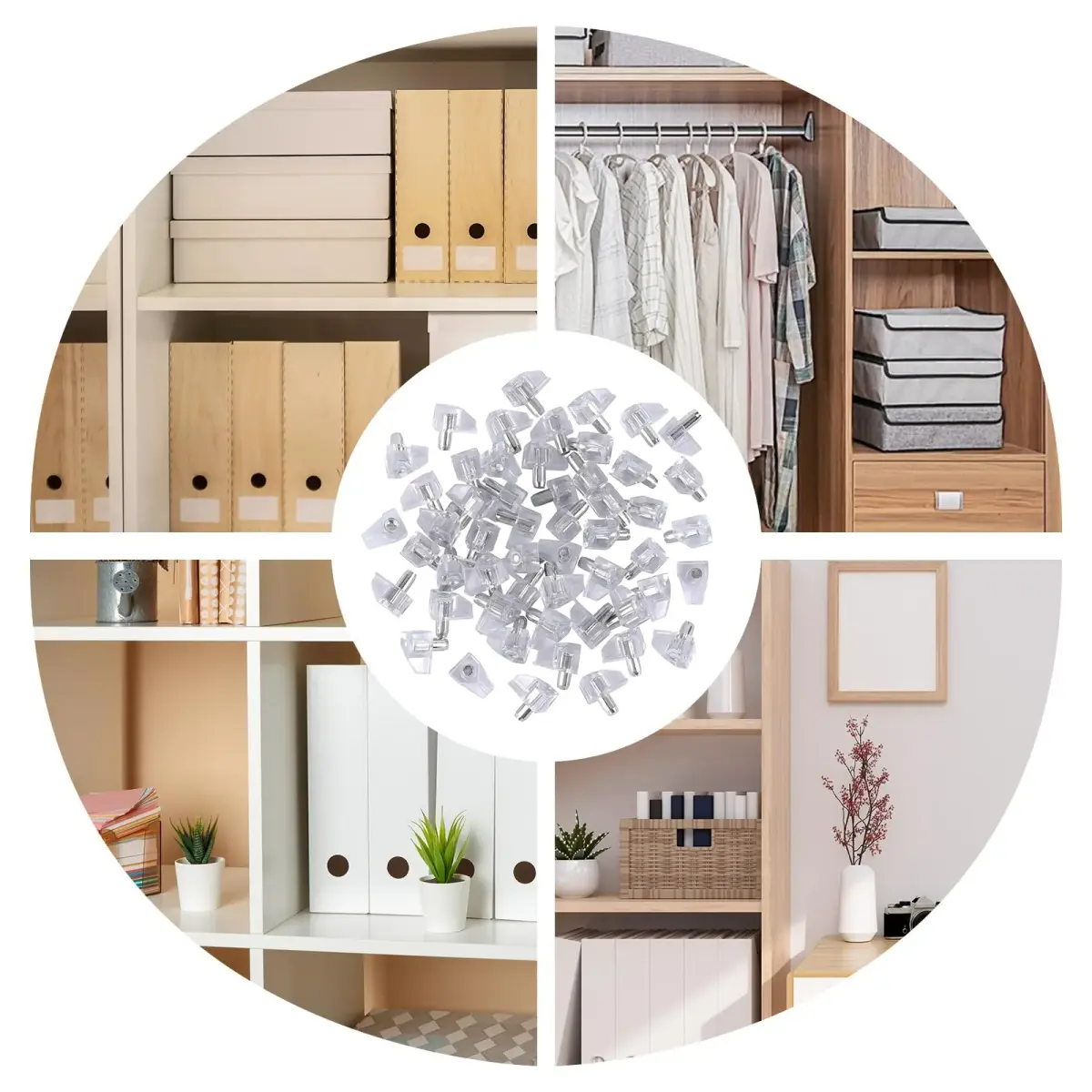 Tbestmax 5 mm Clear Shelf Support Pegs 95 pcs | Lock Shelves Securely - view 7