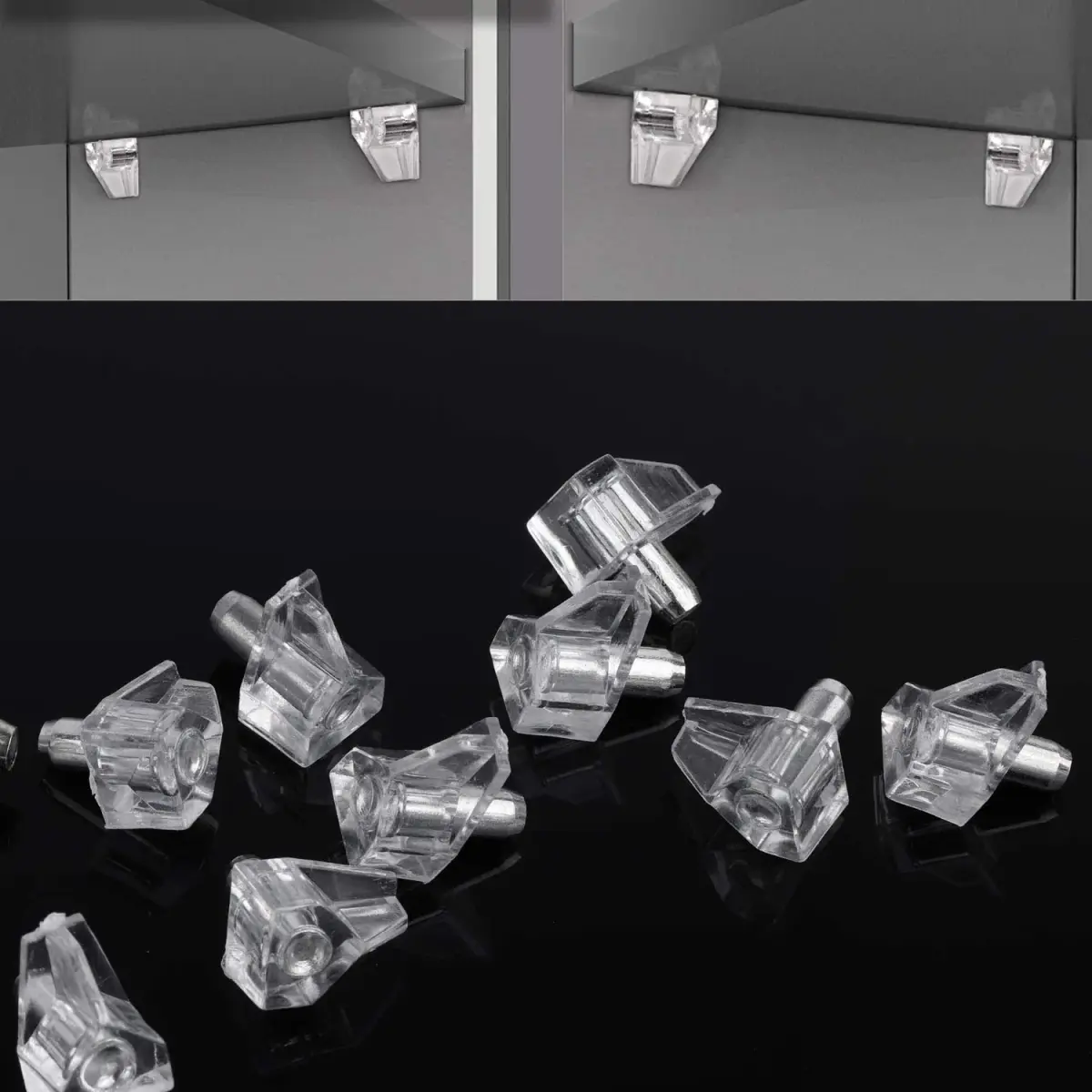 Tbestmax 5 mm Clear Shelf Support Pegs 95 pcs | Lock Shelves Securely - view 4
