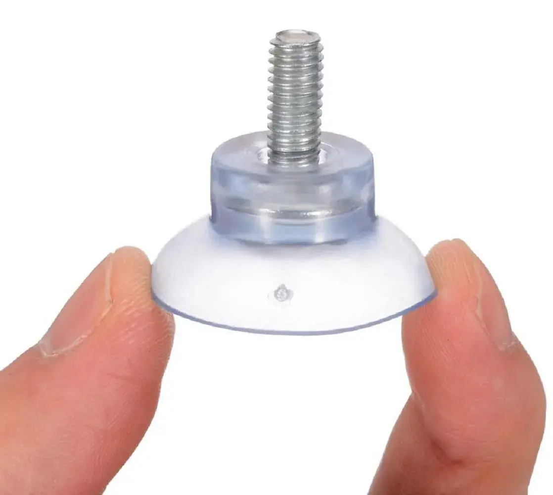 TYMXGHF Rubber Suction Cup Replacements with M6 Screw (Set of 4) | Adjustable Glass Table Top Mounts - view 2