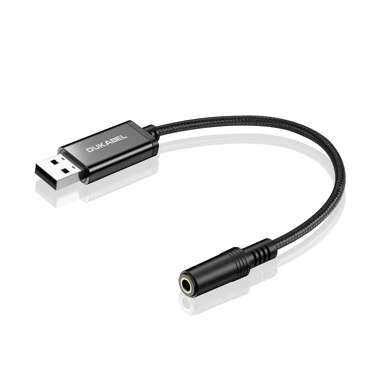 DUKABEL USB Headphone Adapter 25cm | External Sound Card for PC, PS4, PS5, Mac, Linux - view 9