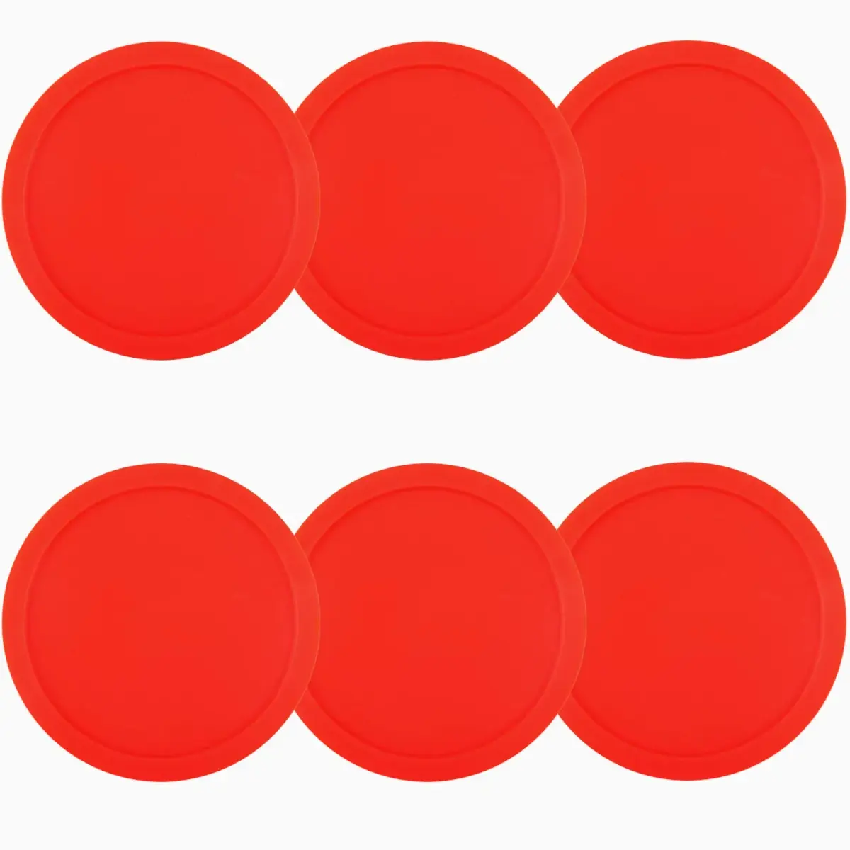 ONE250 Red Air Hockey Pucks 8.25cm (3 1/4 inch) | 6 Pcs Pack for Standard Tables - view 5