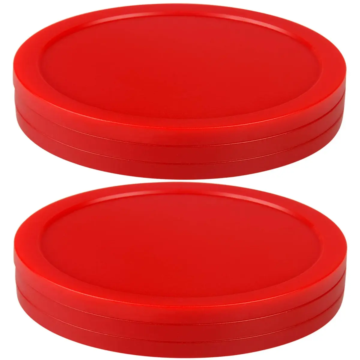 ONE250 Red Air Hockey Pucks 8.25cm (3 1/4 inch) | 6 Pcs Pack for Standard Tables - view 2