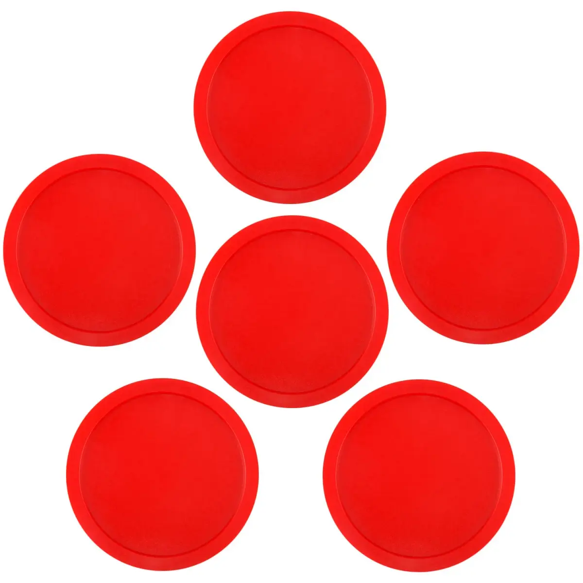 ONE250 Red Air Hockey Pucks 8.25cm (3 1/4 inch) | 6 Pcs Pack for Standard Tables - view 4