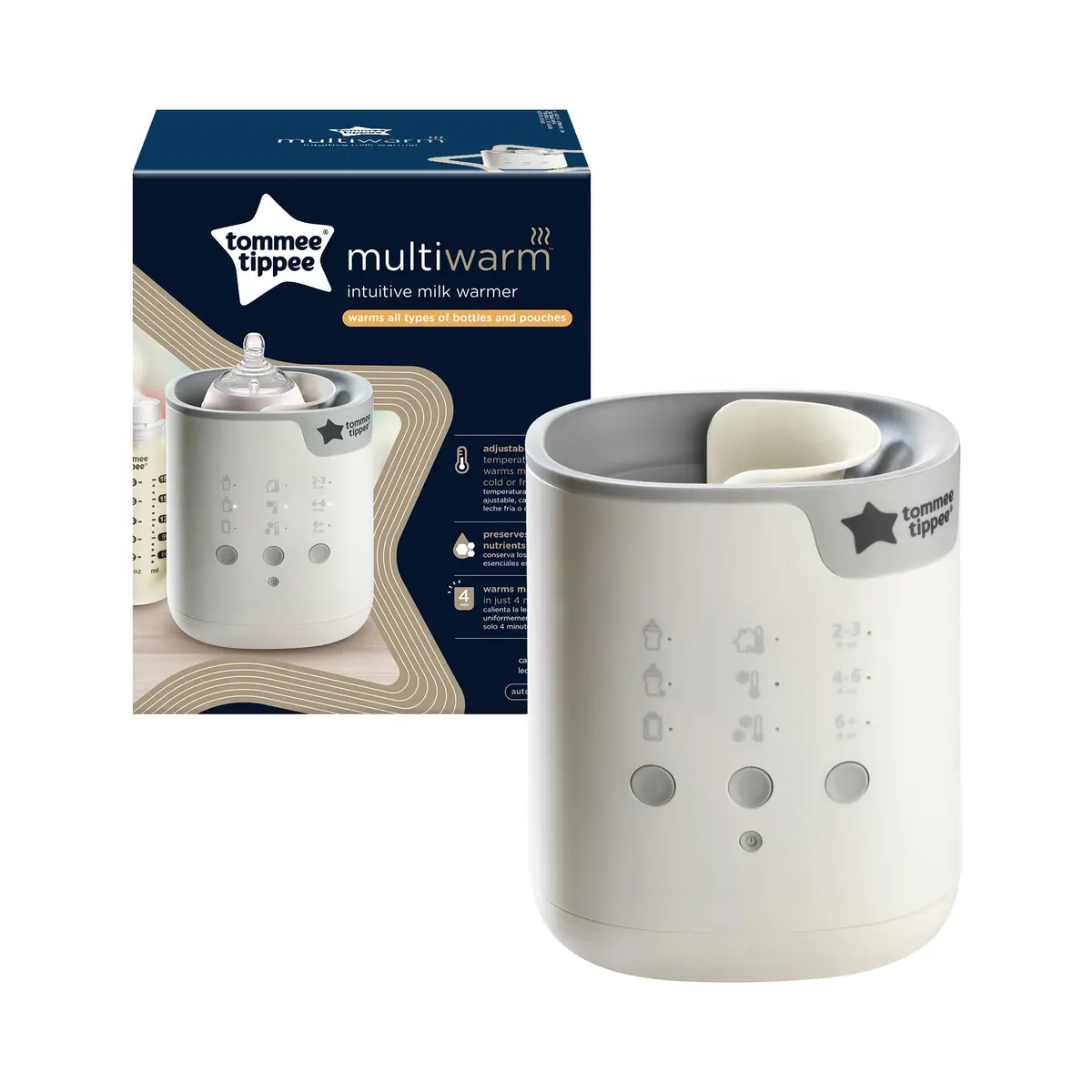 Tommee Tippee Bottle & Food Warmer, Automatic Timer, Touch Settings, 150ml (5.1 Fl Oz) | Warms Milk & Food Fast - view 2