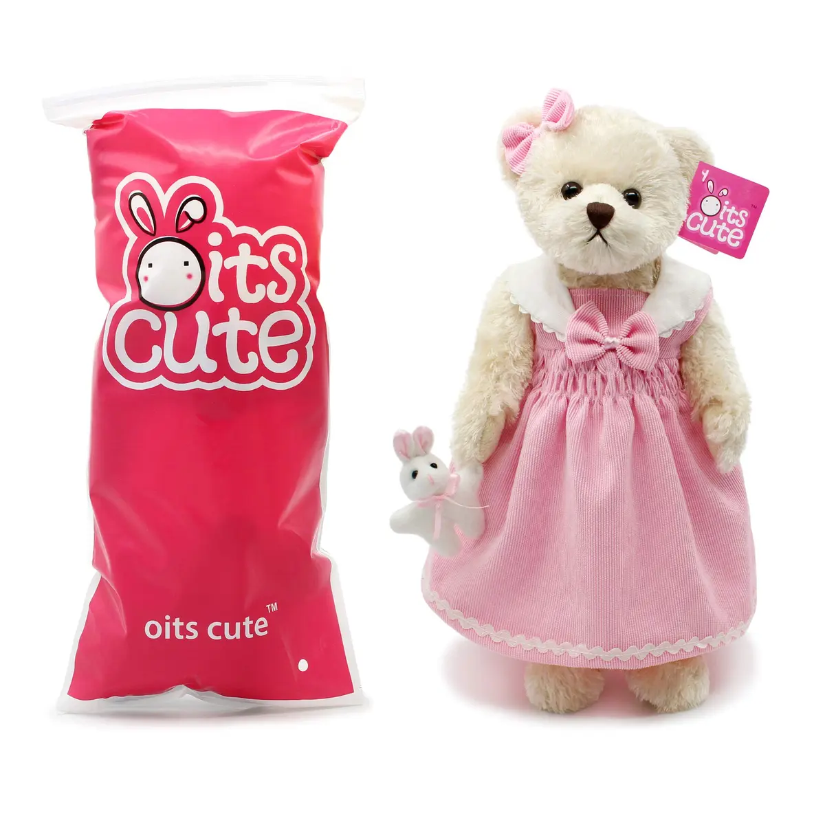 oits cute Teddy Bears Baby 16" Pink Corduroy | Soft Plush Stuffed Animal Toy for Girls & Women - view 7