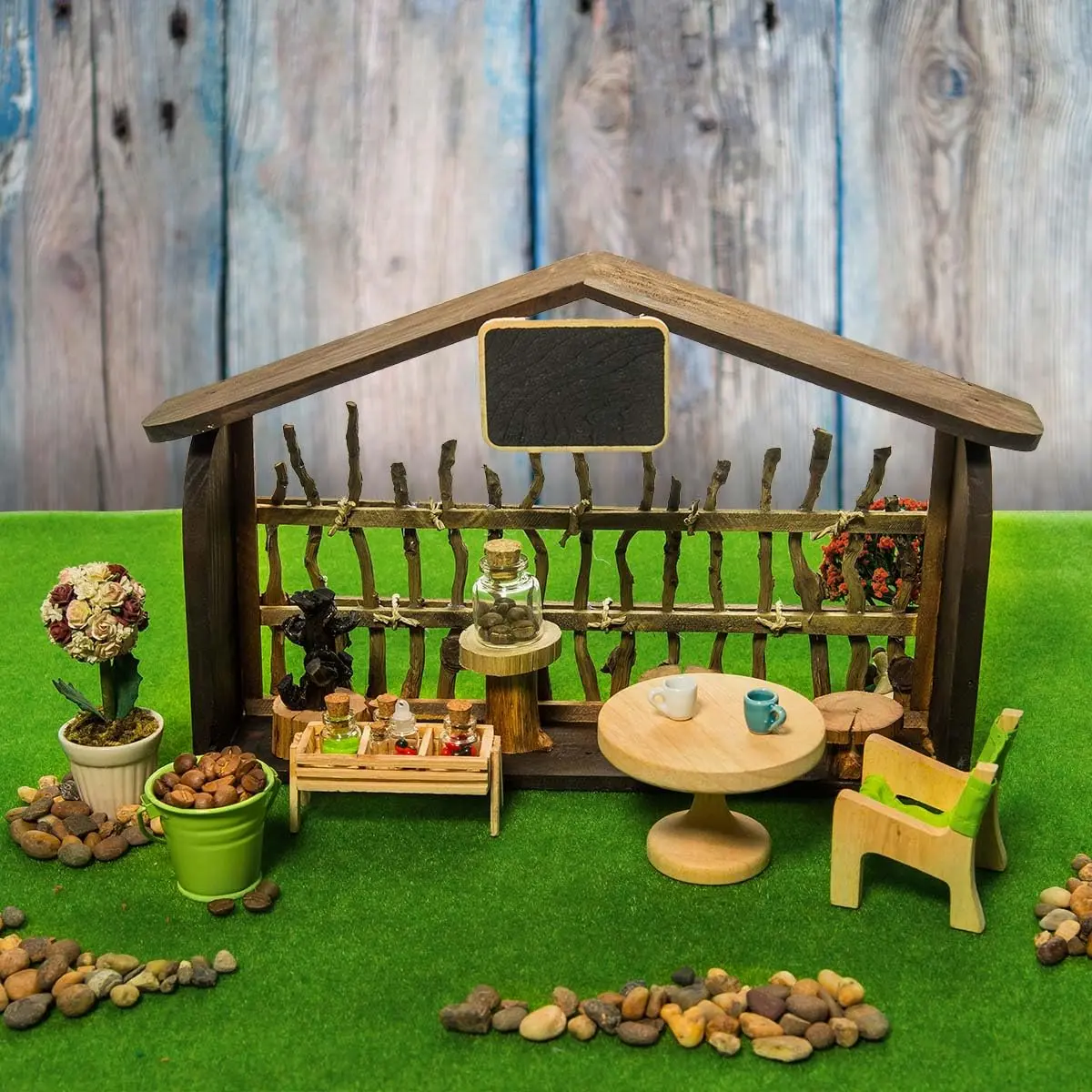 KISEER Miniature Artificial Craft Grass 6 Pack 6x6 Inches | Realistic Green Lawn for Fairy Gardens & DIY Decor - view 7