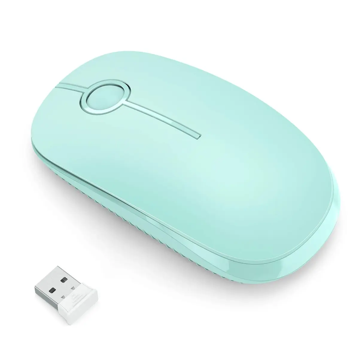 VssoPlor Wireless Mouse, 2.4G Slim Computer Laptop Mouse, Mint Green | Quiet Clicks & Stable Connection - view 7