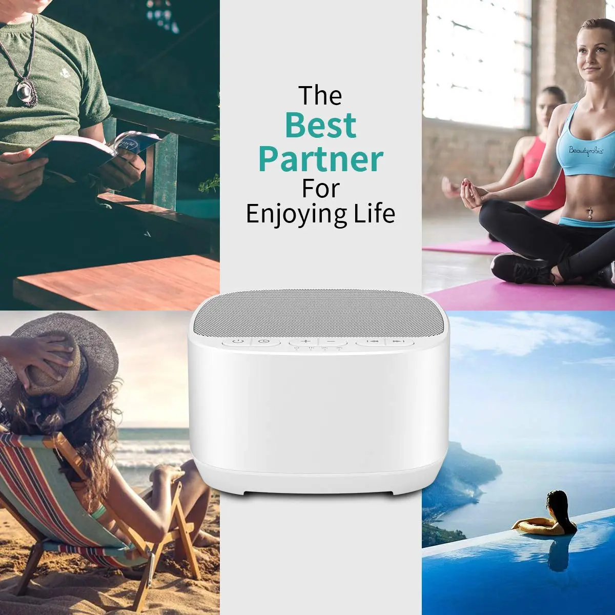 Magicteam Sleep Sound White Noise Machine 10cm x 10cm x 6cm | 40 Soothing Sounds for Baby, Kids, Adults - view 5