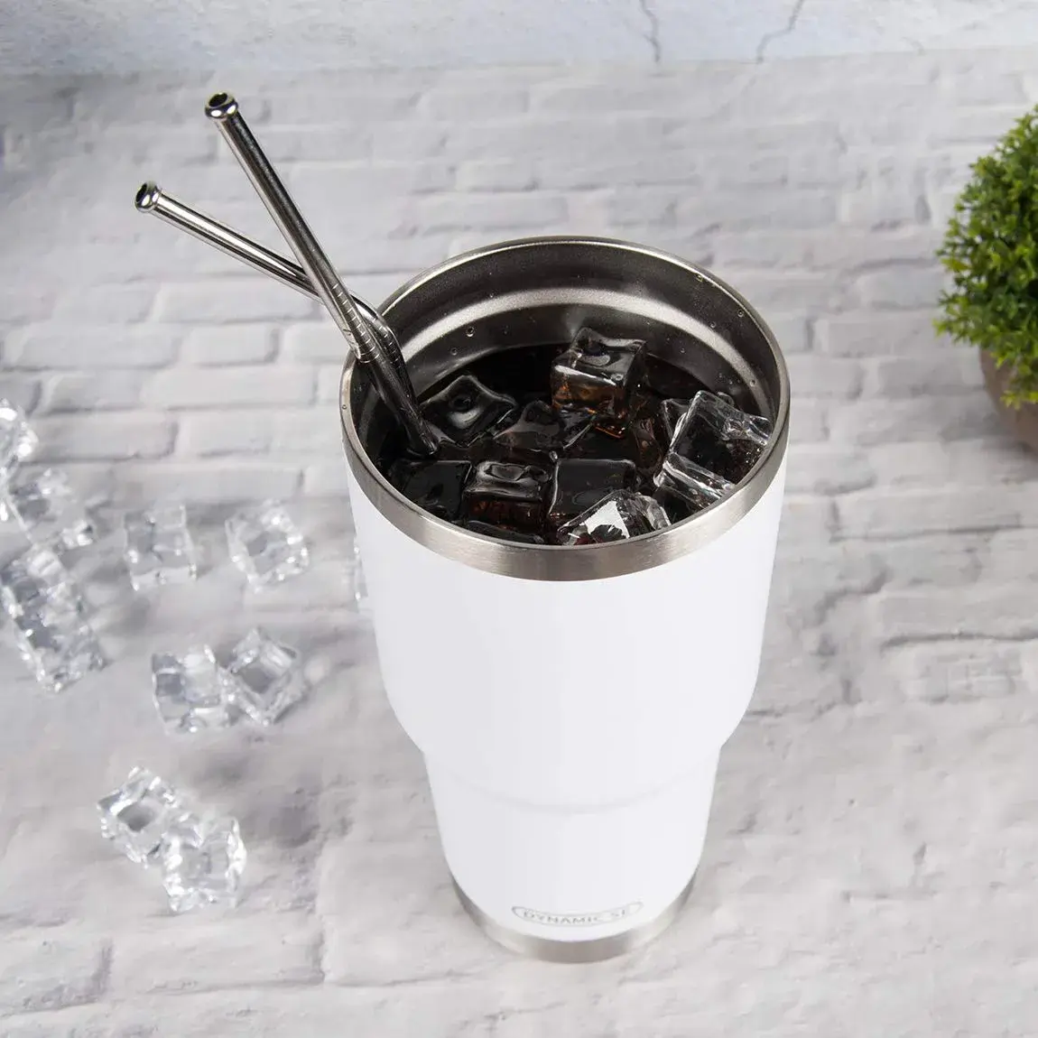 D·S White 30oz (887ml) Tumbler Set | Double Wall Vacuum Insulated Travel Coffee Mug - view 4