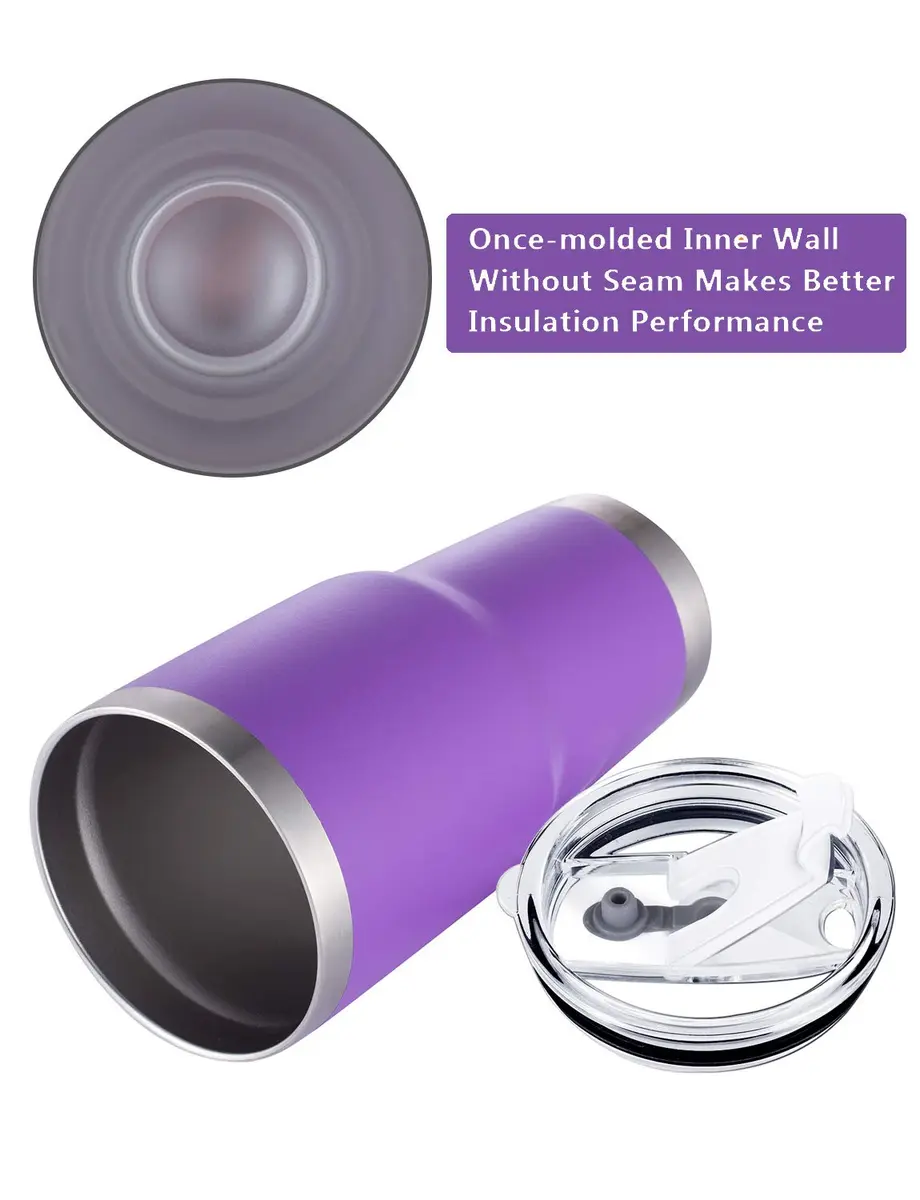D·S 30oz Purple Tumbler Double Wall Vacuum Insulated Travel Coffee Mug | Fits Most Cup Holders - view 6