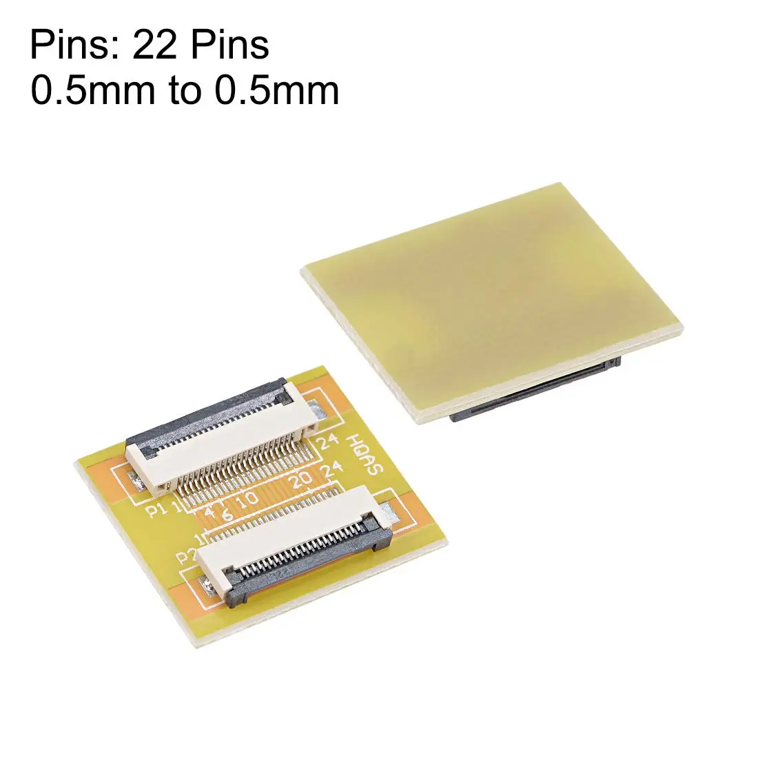 uxcell 0.5mm Pitch 22 Pin to 22 Pin Extension Connector for FFC FPC Cable | PCB Support Adapter - view 2