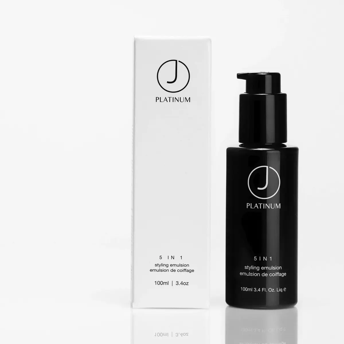 J Beverly Hills Platinum 5 In 1 Leave-in Styling Emulsion Cream, 100ml (3.4 Fl Oz) | Hair Strength & Manageability - view 2