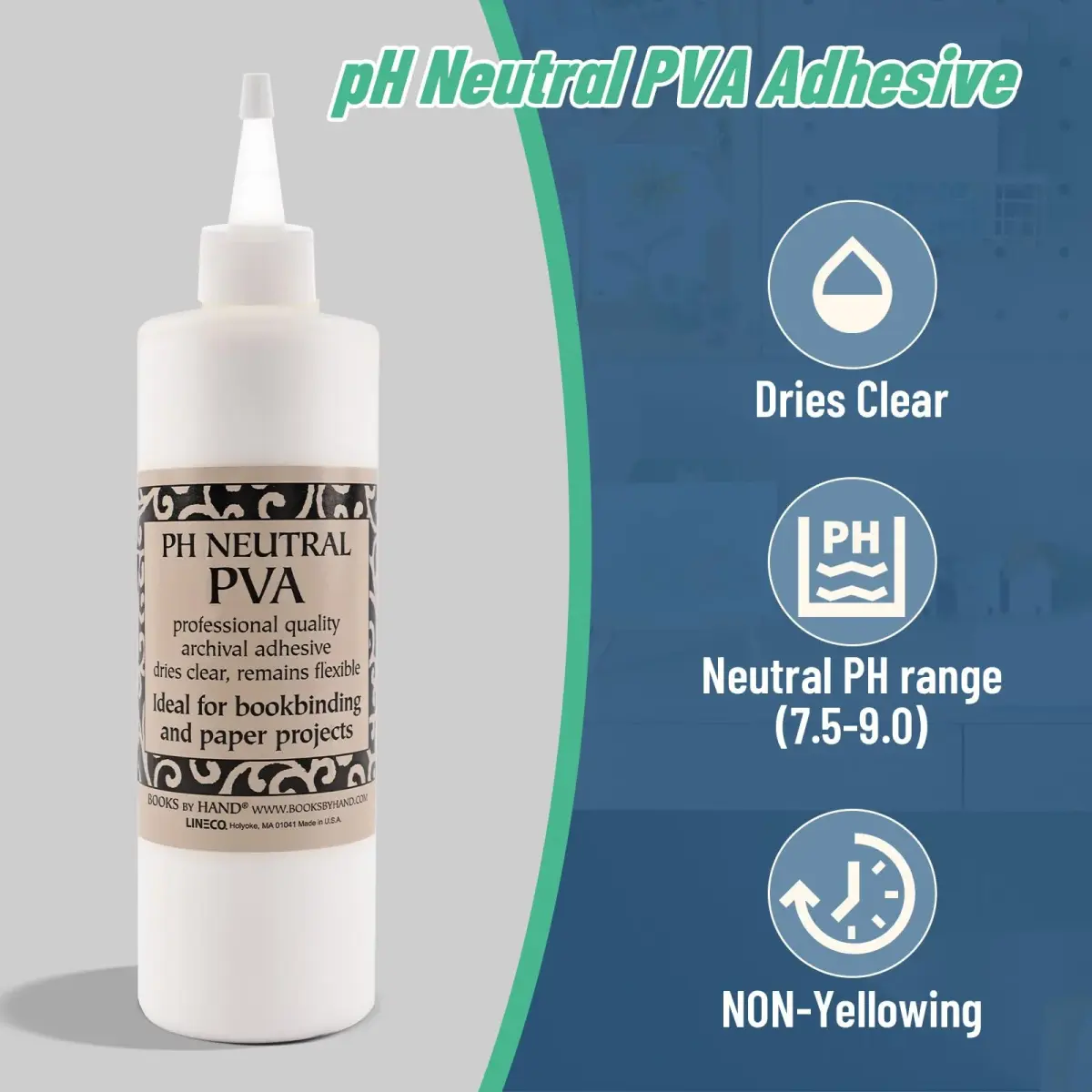 Books By Hand PH Neutral PVA Adhesive 237ml (8 Ounce) | Archival Quality, Dries Clear - view 2
