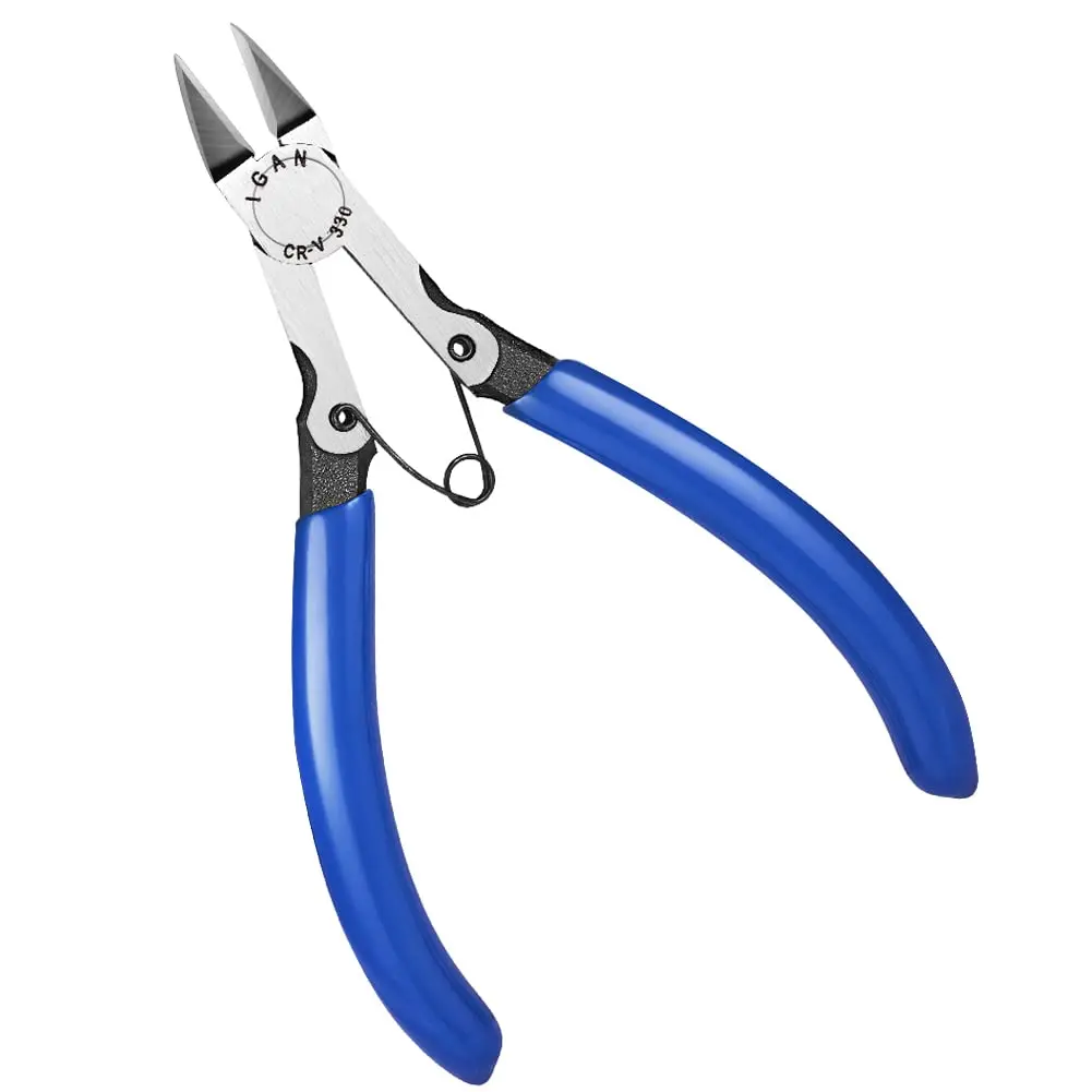 IGAN-330 Flush Cutters, Precision Wire Cutter, 5''x1 | Ultra-sharp CR-V for Electronics & Jewelry - main product image