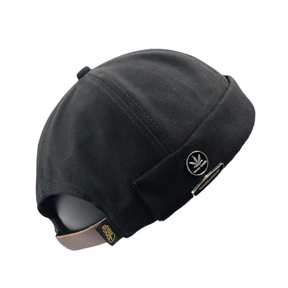 jerague 2 Piece Brimless Docker Cap Adjustable Leather Buckle | Casual Unisex Style (70-120 chars) - view 2