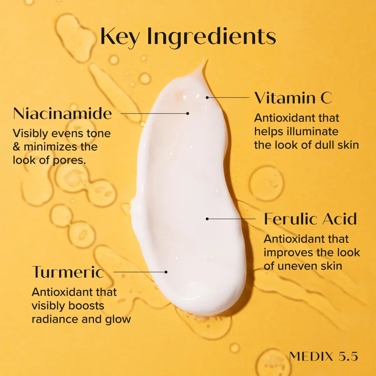 Medix 5.5 Vitamin C Brightening Cream with Niacinamide - 15 Fl Oz (Pack of 2) - For Dark Spots & Wrinkles - view 3