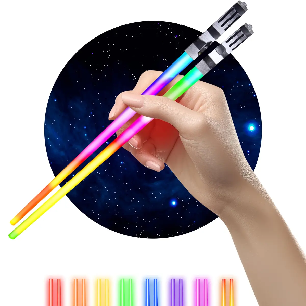 ChopSabers LED Lightsaber Chopsticks 25.9 cm (10.25 in) | 8 Color Modes - main product image