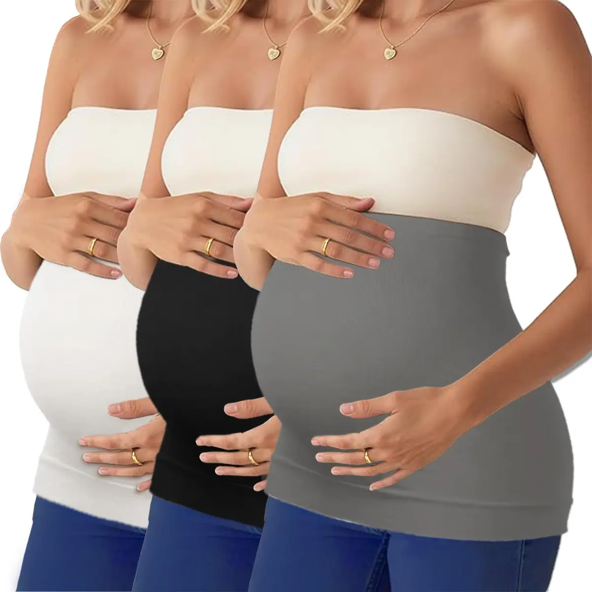Diravo 3 Pack Maternity Belly Bands for Pregnancy Support & Extenders | Medium - main product image