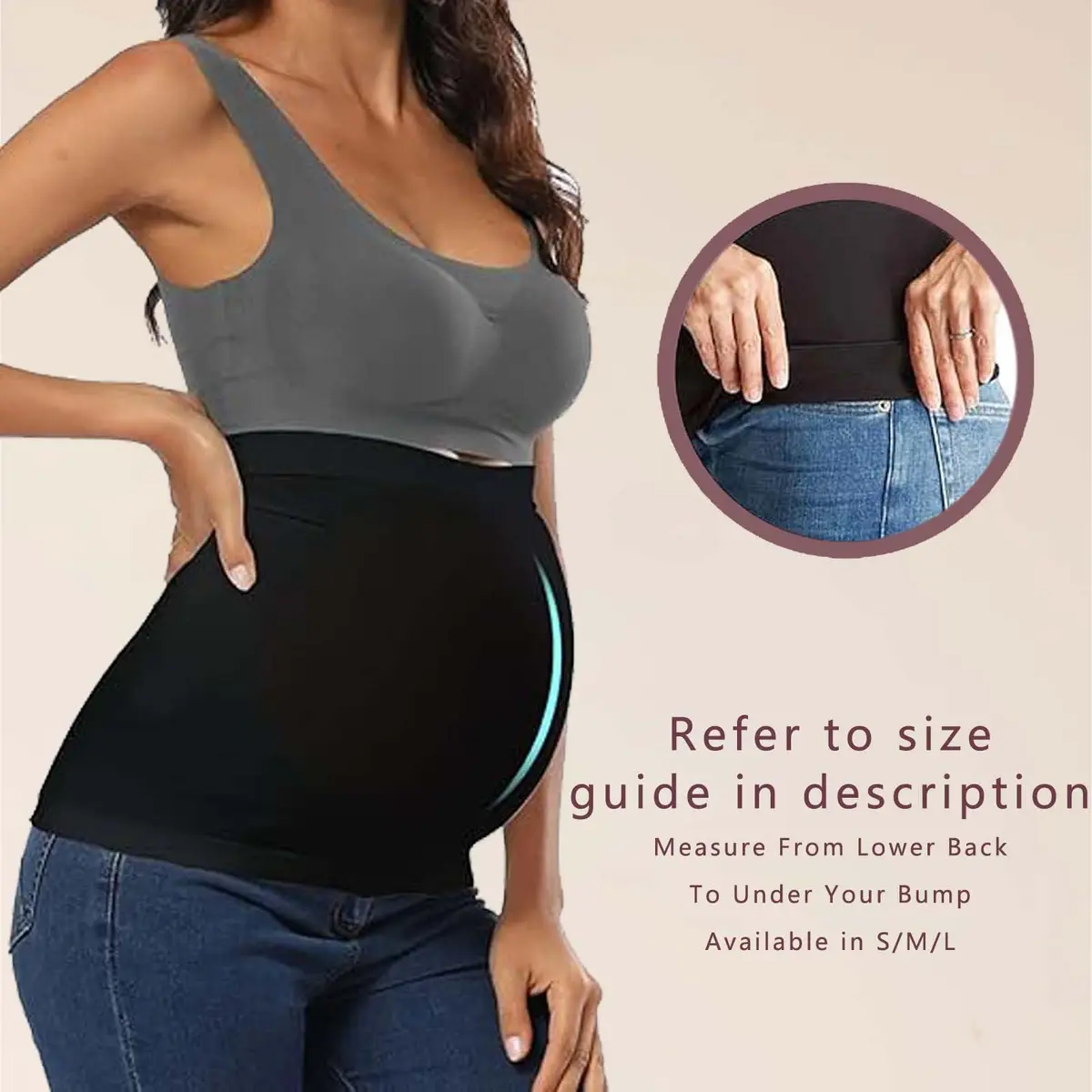Diravo 3 Pack Maternity Belly Bands for Pregnancy Support & Extenders | Medium - view 2