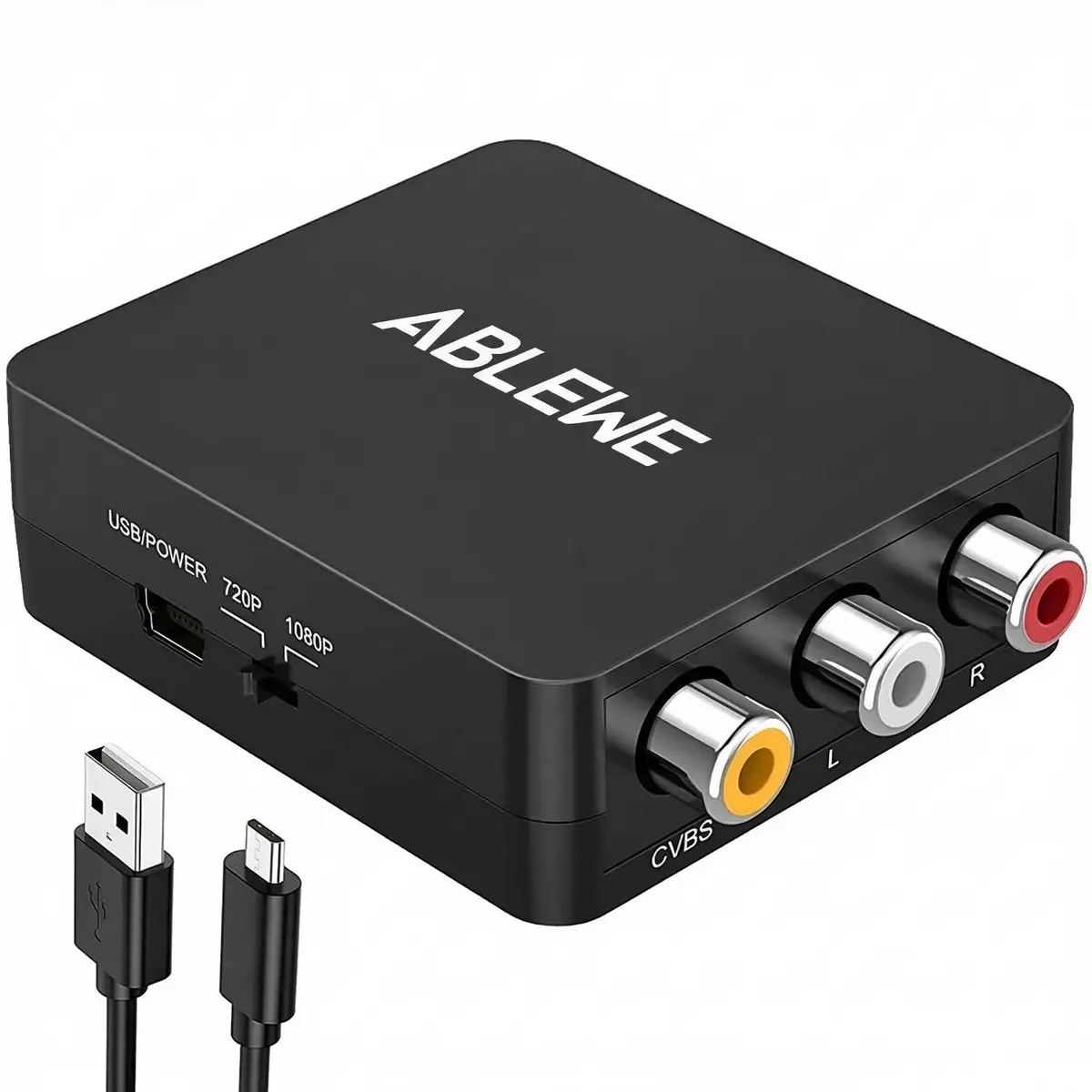 ABLEWE RCA to HDMI Converter 1080P | AV to HDMI Adapter for TV/PC/PS3/ Xbox - main product image