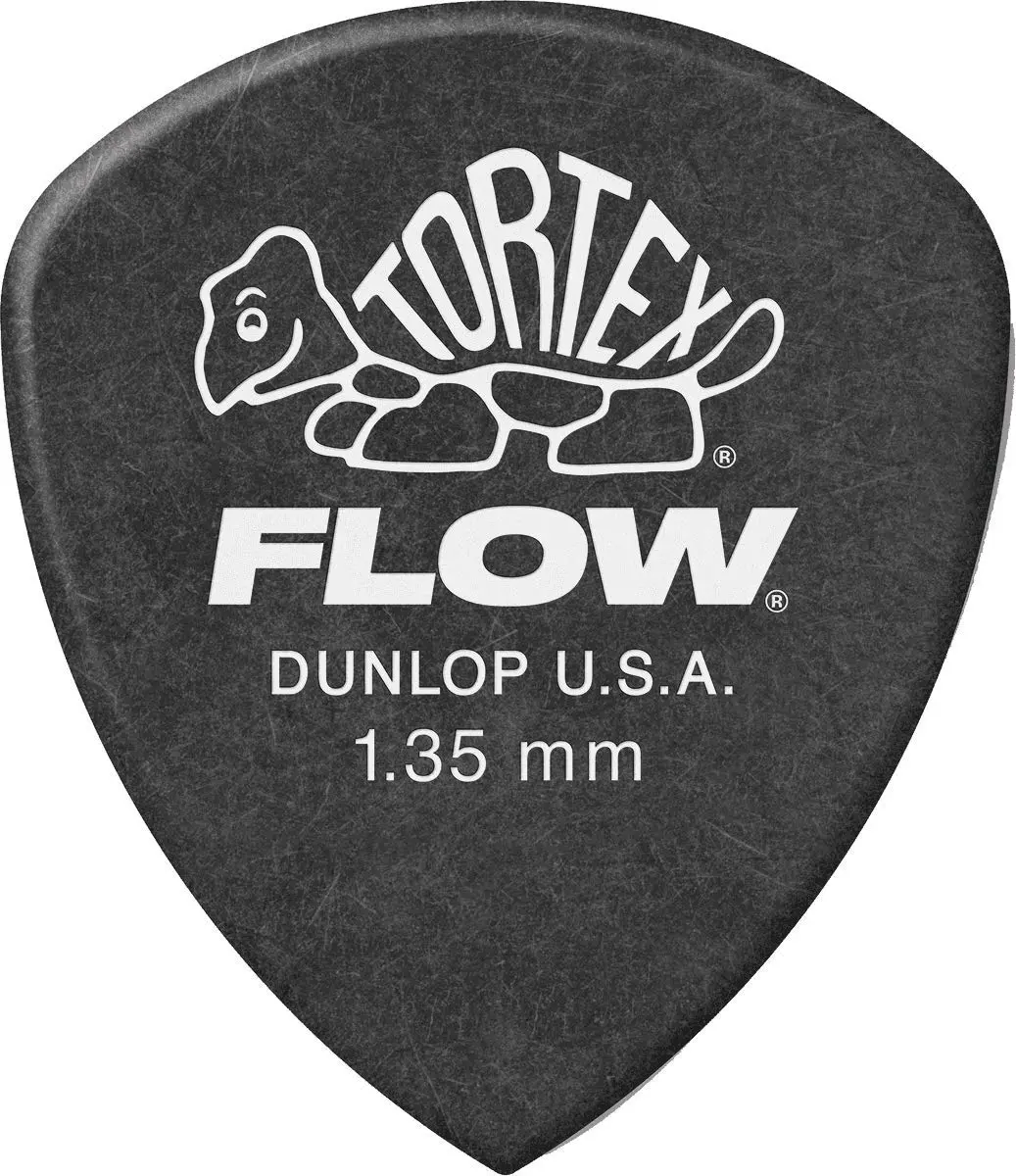 Jim Dunlop Tortex Flow Guitar Picks 1.35mm (72 Pack) | Precision Attack & Superior Grip - main product image
