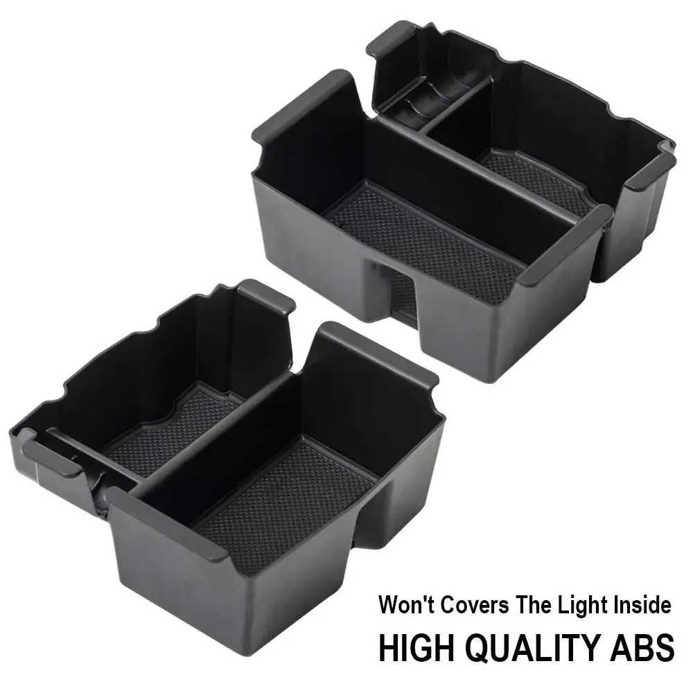 EDBETOS Center Console Organizer Tray for Jeep Wrangler JL/JT 2018-2024 | Black ABS Plastic with Rubber Liner - view 5
