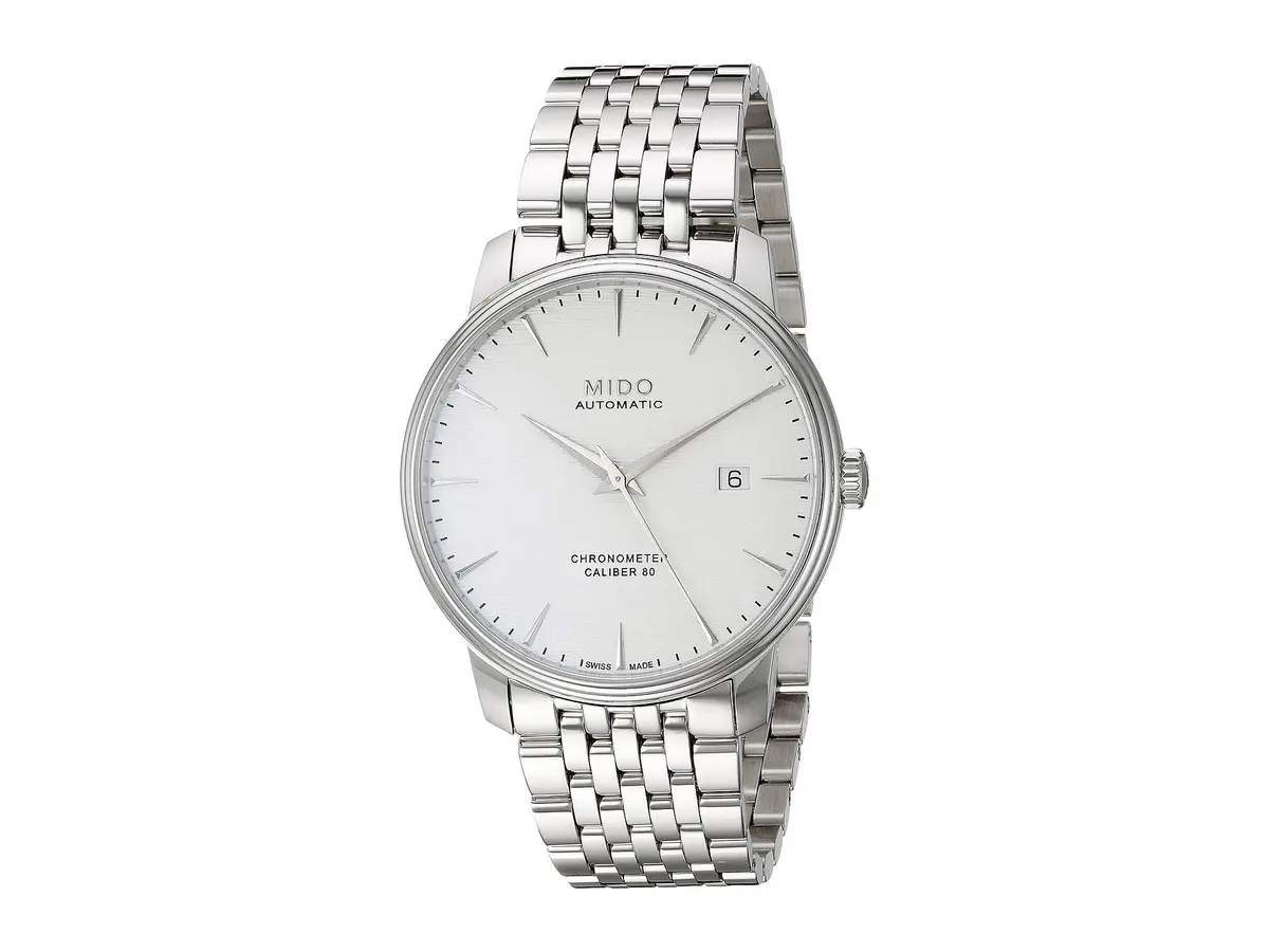 MIDO Baroncelli Chronometer Silicon Gent - Swiss Automatic Watch for Men - Silver Dial - Case 40mm - main product image