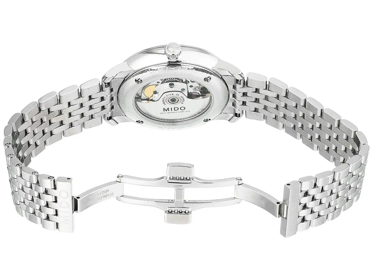 MIDO Baroncelli Chronometer Silicon Gent - Swiss Automatic Watch for Men - Silver Dial - Case 40mm - view 2