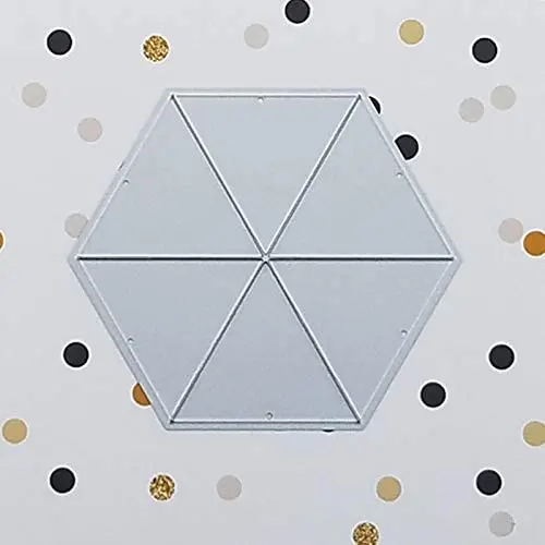 DIY Scrapbooking Artist 1 Pcs Center Pop Up Hexagon Cutting Dies | High-Quality Carbon Steel (1 set, Silver, 10g) - view 4