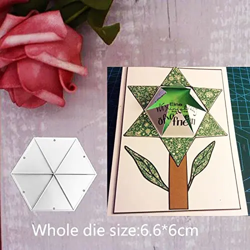 DIY Scrapbooking Artist 1 Pcs Center Pop Up Hexagon Cutting Dies | High-Quality Carbon Steel (1 set, Silver, 10g) - view 8