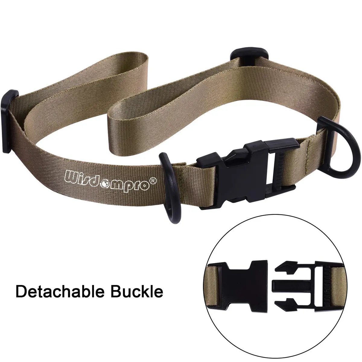 Wisdompro Backpack Chest Strap, Heavy Duty Webbing, Khaki | Adjustable Shoulder Strap for Outdoor Activities - view 2
