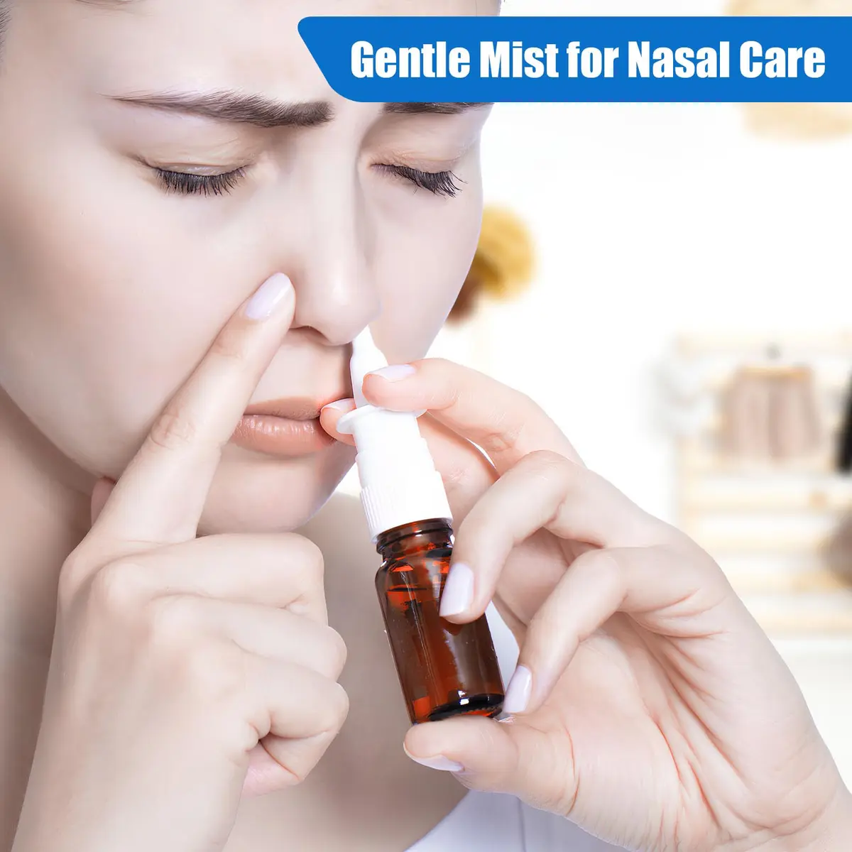 ARTIBETTER 15ml Refillable Nasal Spray Bottle Amber Plastic | Compact Leakproof Mist for Travel & Personal Care - view 3