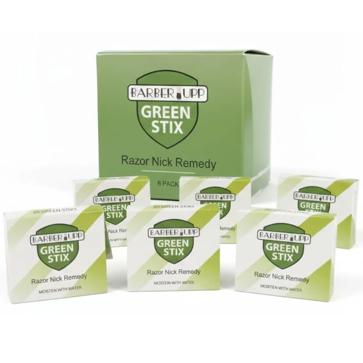 BARBERUPP Styptic Sticks for Razor Nicks 6 Pack | Stops Bleeding Fast, Sanitary & Fragrance-Free (120 Sticks) - main product image