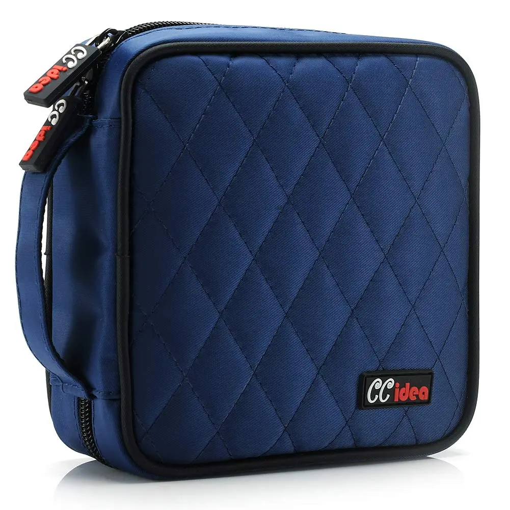 CCidea CD DVD Case Holder, Blue | Multiple Capacity Disc Organizer, Anti-Scratch & Portable (40/96/200 discs) - main product image