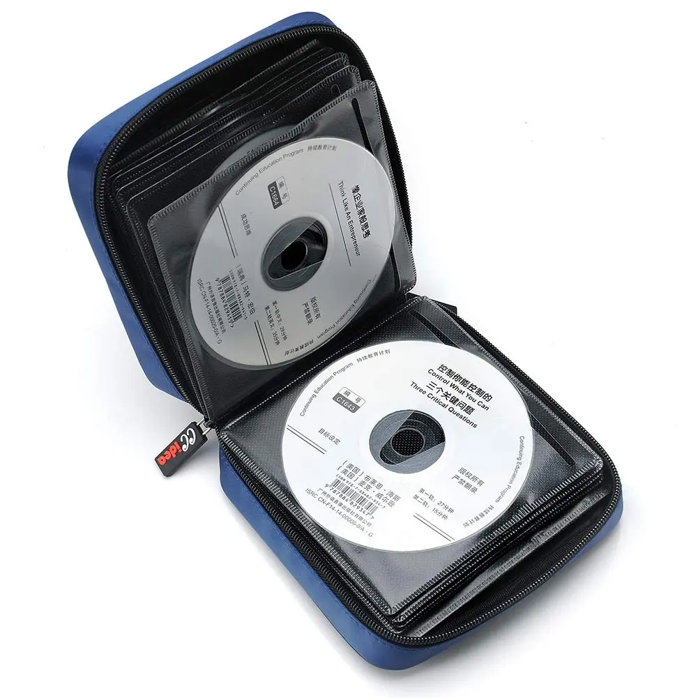 CCidea CD DVD Case Holder, Blue | Multiple Capacity Disc Organizer, Anti-Scratch & Portable (40/96/200 discs) - view 5