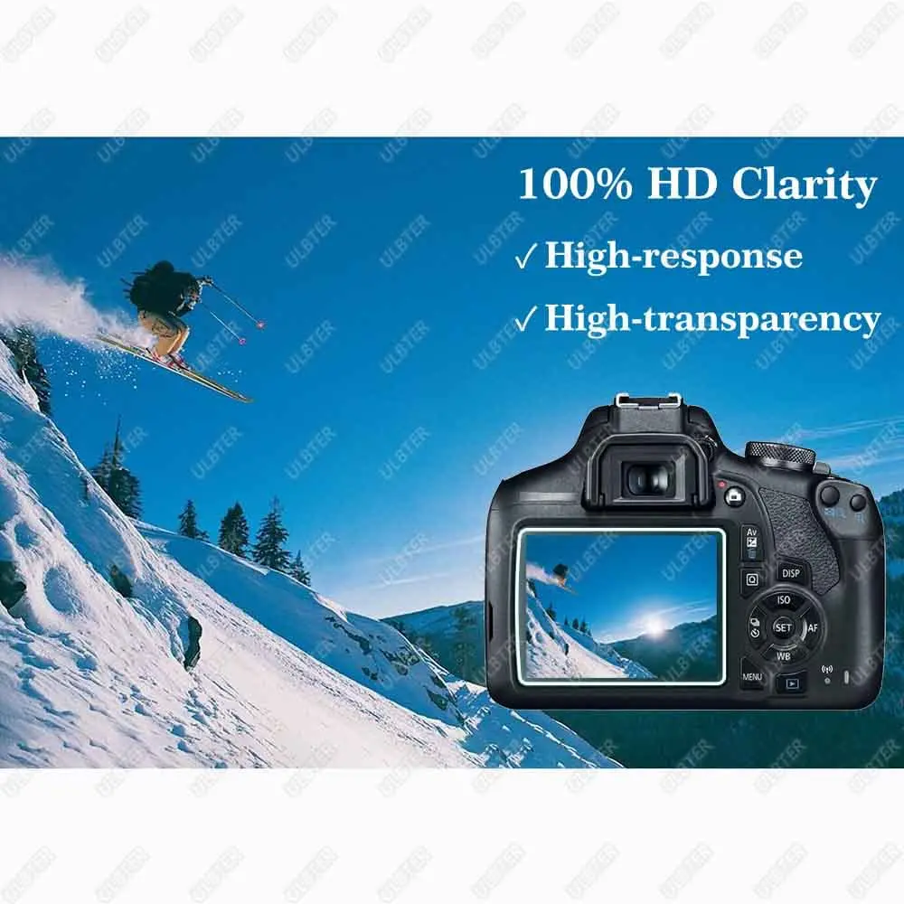 ULBTER Screen Protector for Canon EOS Rebel T7 T6 T5 2000D Camera | 3+2 Pack, 9H Tempered Glass, HD Clarity, Bubble-Free - view 5