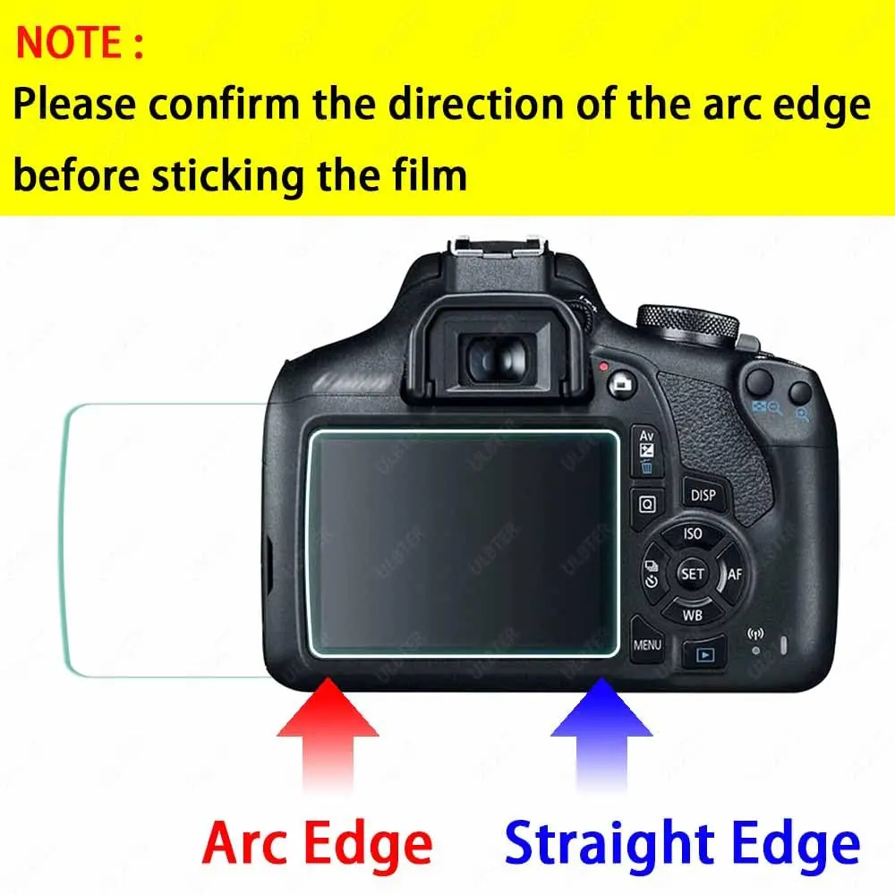 ULBTER Screen Protector for Canon EOS Rebel T7 T6 T5 2000D Camera | 3+2 Pack, 9H Tempered Glass, HD Clarity, Bubble-Free - view 2