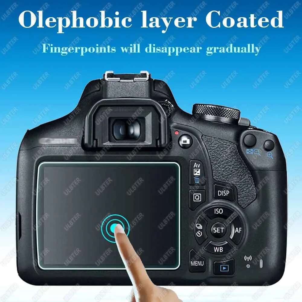 ULBTER Screen Protector for Canon EOS Rebel T7 T6 T5 2000D Camera | 3+2 Pack, 9H Tempered Glass, HD Clarity, Bubble-Free - view 4