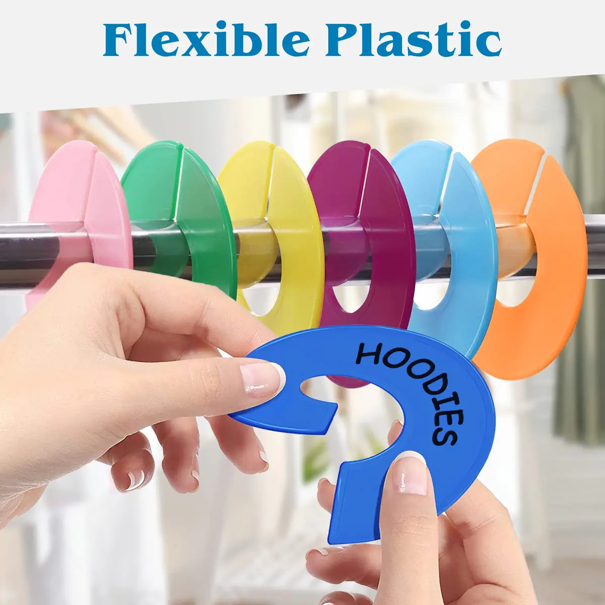 ERA Accents 30 Color Closet Dividers for Hanging Clothes | Organize Baby to Adult Wardrobes - view 7