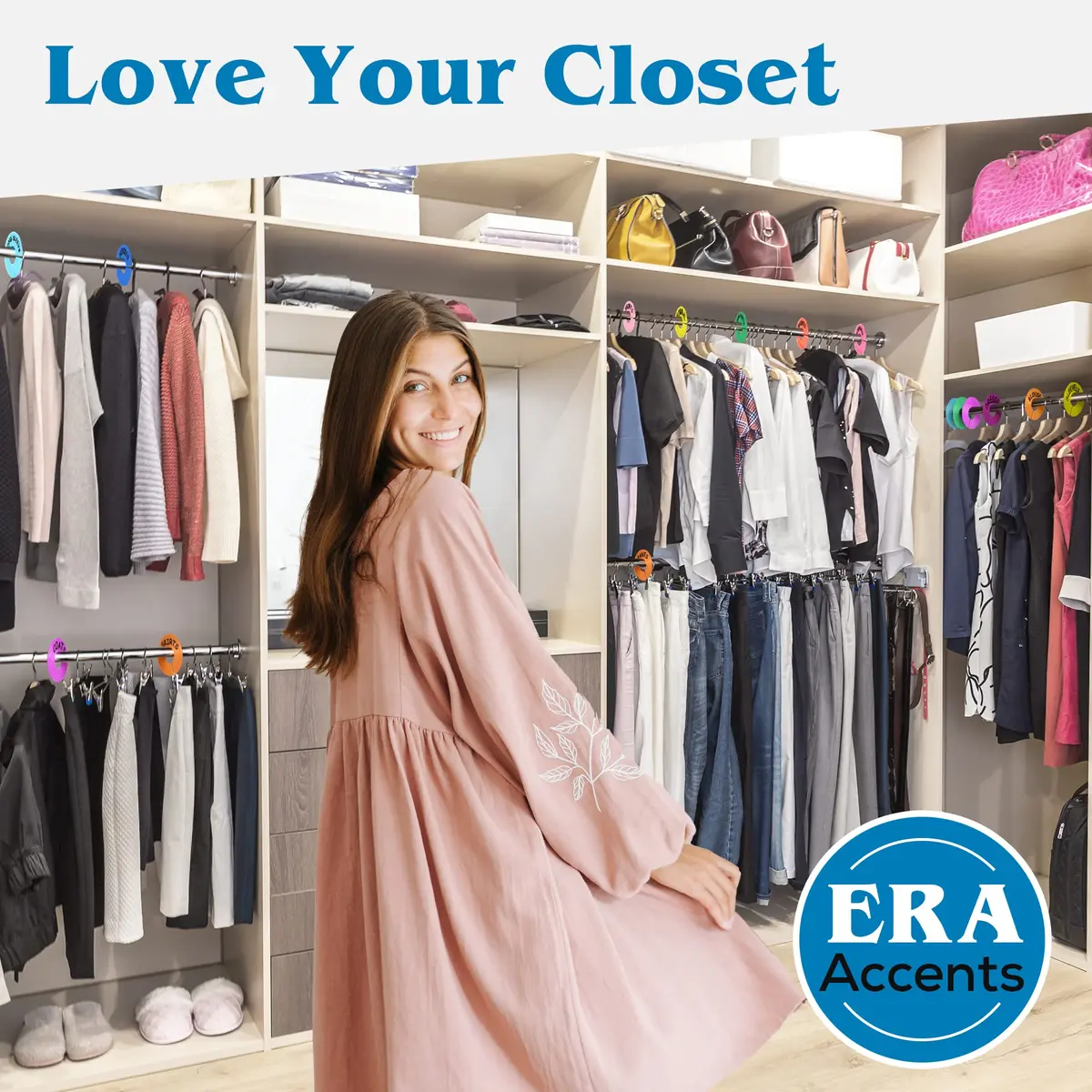ERA Accents 30 Color Closet Dividers for Hanging Clothes | Organize Baby to Adult Wardrobes - view 9