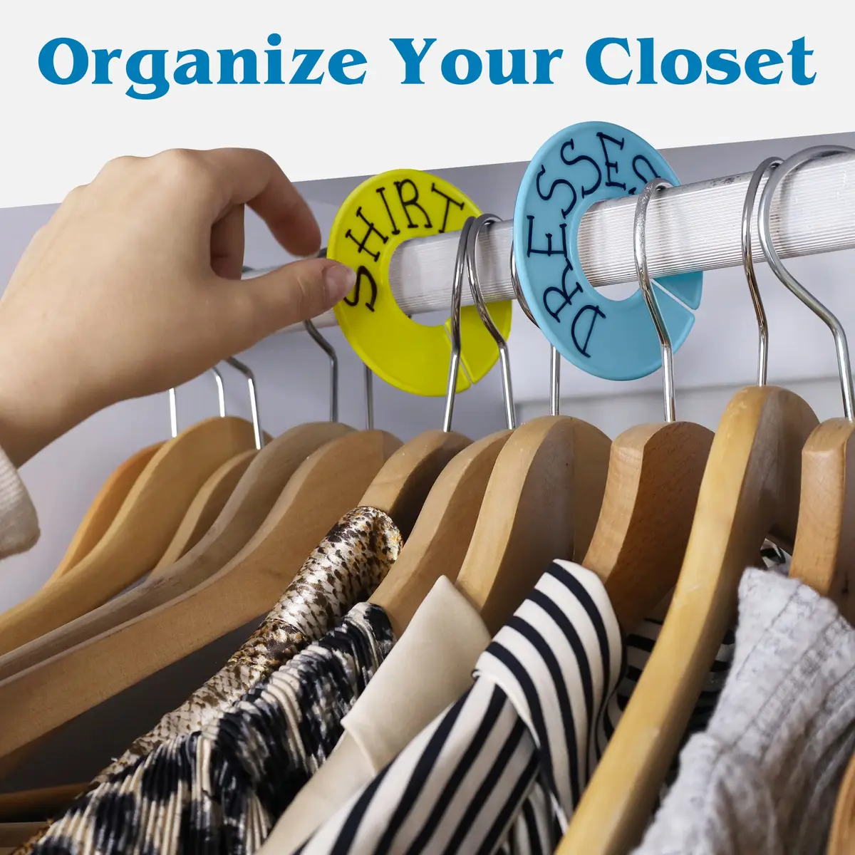 ERA Accents 30 Color Closet Dividers for Hanging Clothes | Organize Baby to Adult Wardrobes - view 2
