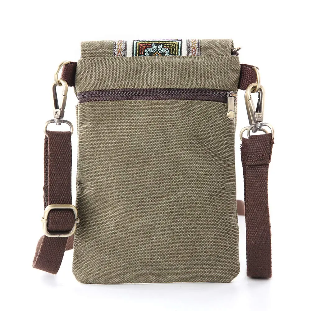 SILKAREA Boho Embroidered Small Crossbody Bag Cell Phone Purse for Women, 20cm (7.9") x 14cm (5.5") | Vintage Ethnic Style - view 4