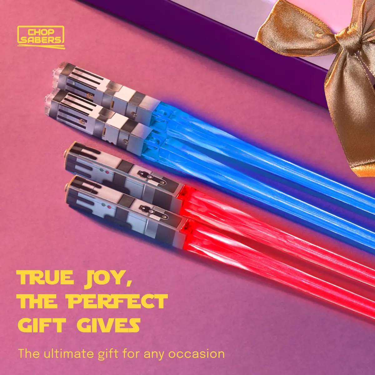 ChopSabers Light Up Lightsaber Chopsticks 2 Pairs (25.4 cm / 10.25 inches) | 8 Color Modes LED - view 7