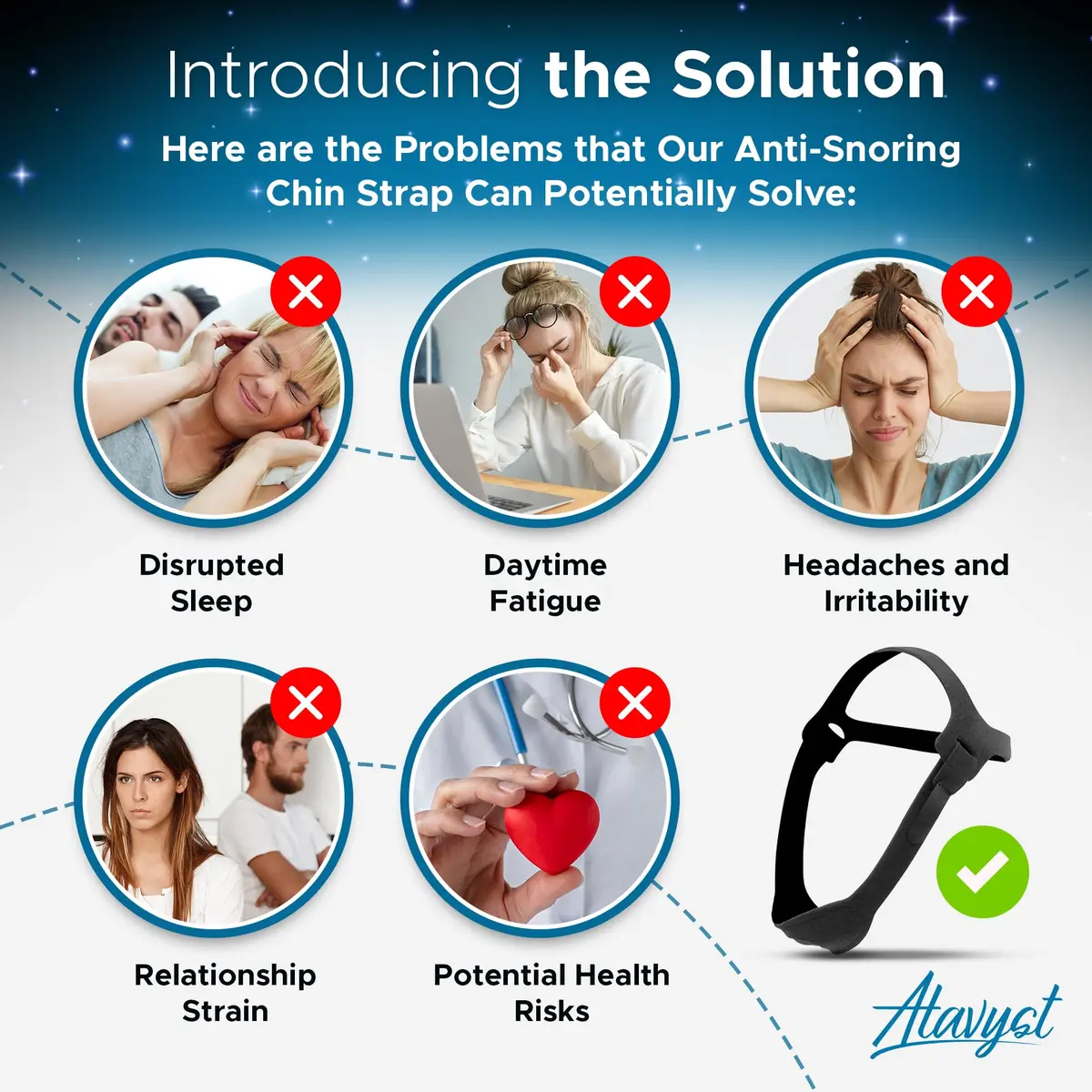 Atavyst Chin Strap for CPAP Users and Sleeping | Anti Snoring Devices for Comfortable Sleep - view 5