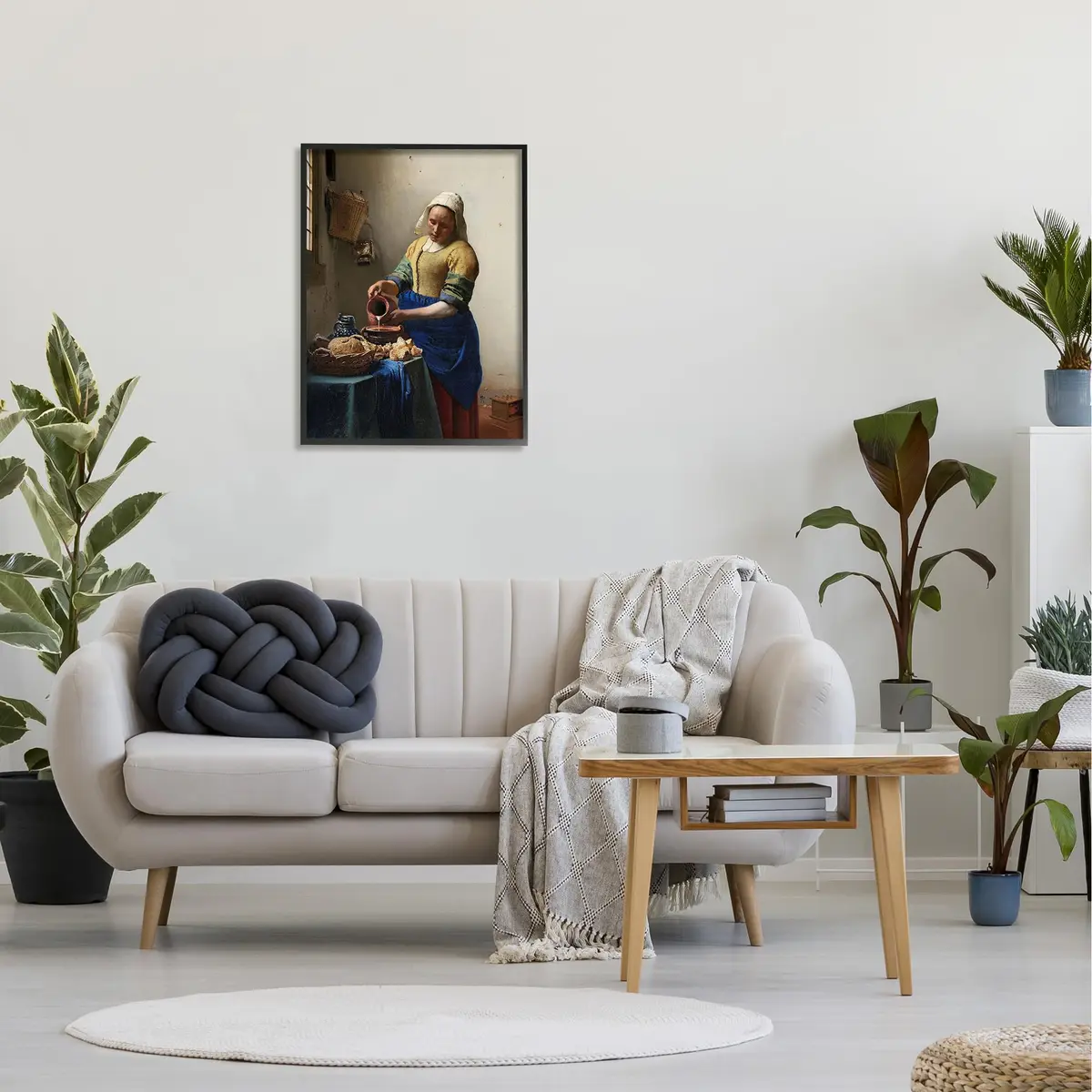 Stupell Industries Vermeer Milkmaid Classical Painting 24 x 30 Inch Framed Giclée Print | Museum Inspired Fine Art - view 2