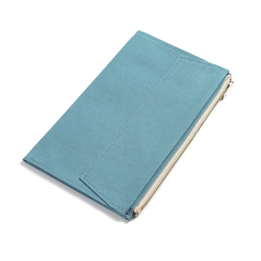 Moterm Canvas Zipper Pocket Insert Pouch for Travelers Notebook | Organizer & Card Holder (Standard Size Skyblue) - view 4